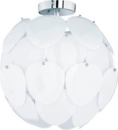 LED Plafondlamp - Plafondverlichting - Trion Pazel - E27 Fitting - Rond - Mat Chroom - Aluminium - BSE