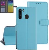 Samsung hoesje voor Galaxy A21 - LichtBlauw - Book Case - Kaarthouder (A205F)