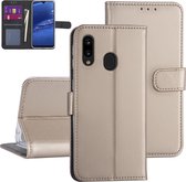 Samsung hoesje voor Galaxy A20e - Goud - Book Case - Kaarthouder (A202F)