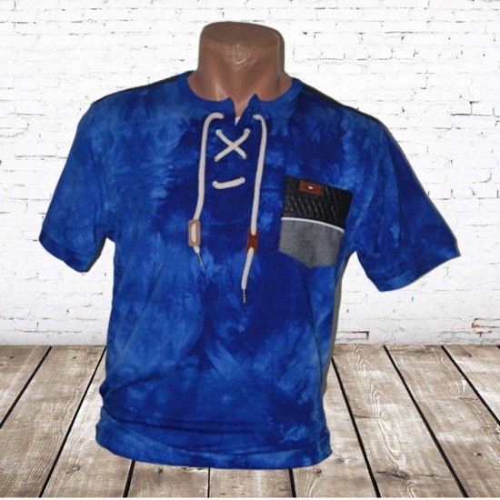 lijn munt alarm t-shirt Violento veter blauw - XXL | bol.com