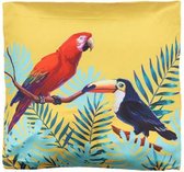 Lucy’s Living Luxe sierkussen VOGEL Satijn– 45 x 45 cm - polyester - wonen - interieur – woonaccessoires – kussentjes