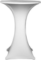 Horeca kwaliteit Statafelrok inclusief Topcover (twv 7,50 euro) voor statafels Ø85cm x 110cm, 210gr. m2 Stretch kleur  Wit