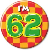 I'm 62 Button 62 Jaar 5,5cm