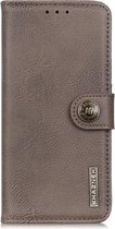 Luxe retro grijs agenda book case hoesje OnePlus Nord