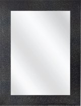 Spiegel met Lijst - Zwart - 56 x 56 cm - Sierlijk - Structuur