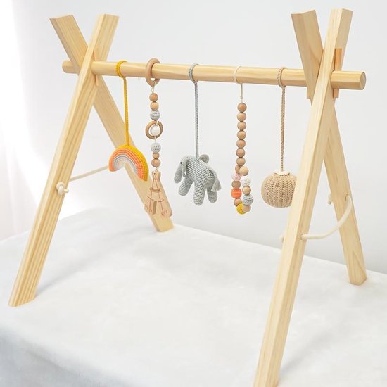 Thermisch regeling hop baby gym hout - baby gym speeltjes - baby gym - Olifant - Olifant set -  houten baby... | bol.com