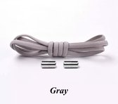 Lacets gris avec élastique rond aimanté idéal pour enfants et adultes - Lacets magnétiques unisex