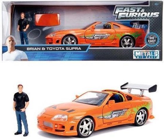 Réplique en métal die-cast - JADA TOYS - Toyota Supra - Échelle 1/24 - Couleur orange - 1995