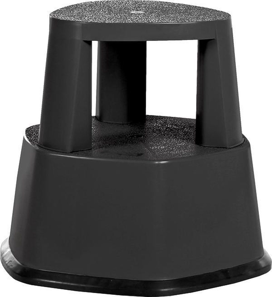 Opstap rolkruk - 480 x H430 mm - Zwart - opstapkrukje - Hulkenberg