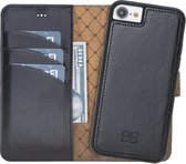 Bouletta iPhone SE (2020 & 2022) Uitneembare leder hoesje - Rustic Black