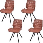 Eetkamerstoelen set 4 stuks (Incl LW anti kras viltjes) - Eetkamer stoelen - Extra stoelen voor huiskamer - Dineerstoelen – Tafelstoelen