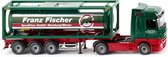 Wiking Miniatuurvrachtwagen Mb Actros 30 Tank 1:87 Groen/rood