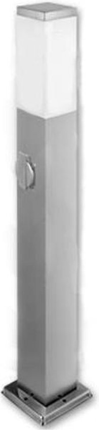 Scully blok stijfheid Staande buitenlamp met stopcontact zilver 65 cm | Madeira | bol.com