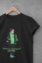 Kimetsu No Yaiba Demon Slayer Tanjiro Nezuko Kanao Anime Cosplay Manga | Cadeau voor geek en gamer Otaku | Japanese Merchandise | Unisex Maat S Zwart