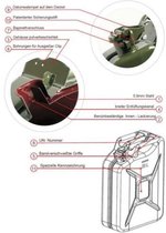 Oxid7® benzinejerrycan brandstofjerrycan metaal 2x 10 liter - met UN-keurmerk - TÜV Rheinland gecertificeerd - typegoedkeuring - behandeld met moffelen - jerrycan met bajonetsluiti