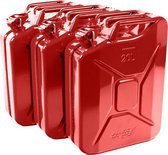 Oxid7® benzinejerrycan brandstofjerrycan metaal 3x 20 liter - met UN-keurmerk - TÜV Rheinland gecertificeerd - typegoedkeuring - behandeld met moffelen - jerrycan met bajonetsluiti