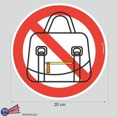Tassen niet toegestaan pictogram sticker.