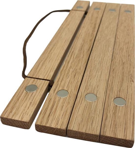 Radezon A4 Magnetische posterlijst, houten posterhangers, licht houten frame, magnetische afbeelding om op te hangen voor canvas van 21 x 30 cm (21 cm, wit