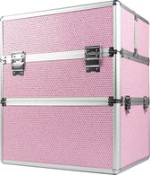 Koffer groot Roze met stras