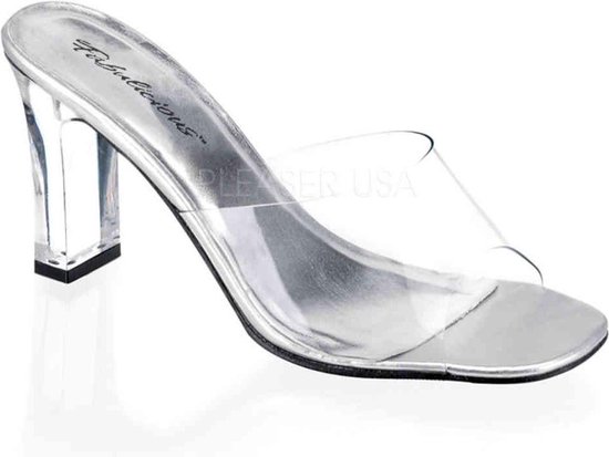 Fabulicious - ROMANCE-301 Muiltjes met hak - US 9 - 39 Shoes - Zilverkleurig/Transparant