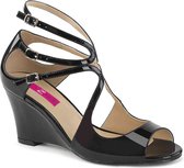 Pleaser Pink Label Hoge hakken -47 Shoes- KIMBERLY-04 US 16 Zwart