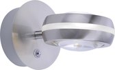 LED Wandlamp WiZ - Smart LED - Trion Visitas - 6W - Aanpasbare Kleur - 2-lichts - Rond - Mat Nikkel - Aluminium