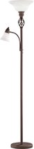LED Vloerlamp - Trion Rustina - E27 Fitting - 2-lichts - Rond - Roestkleur - Aluminium - BES LED