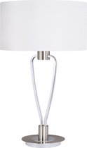 LED Tafellamp - Tafelverlichting - Trion Hilton - E27 Fitting - Rond - Mat Nikkel - Aluminium - BES LED