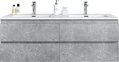 Badkamermeubel Angela 140cm grijs - compleet badmeubel met wastafel