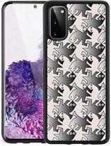 Telefoonhoesje Geschikt voor Samsung Galaxy S20 Hoesje maken met Zwarte rand Salamander Grey