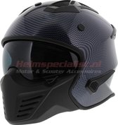 Vito Jet Bruzano helm glans carbon look S scooterhelm motorhelm