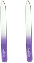 2x Homeij glasvijl vijl nagelvijl glas 13.5 cm - onverpakt - glazen nagelvijl - nagels - glass file - paars