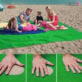 Zandvrij Strandlaken – 200 x 200 cm – Groen- Strandhandoek - Beachmat - Geen last van zand - Strandkleed - Stranddoek - Anti zand