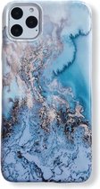 Casies TPU hoesje Graniet / Marmer telefoonhoesje - iPhone 11 - Marmer / graniet blauw