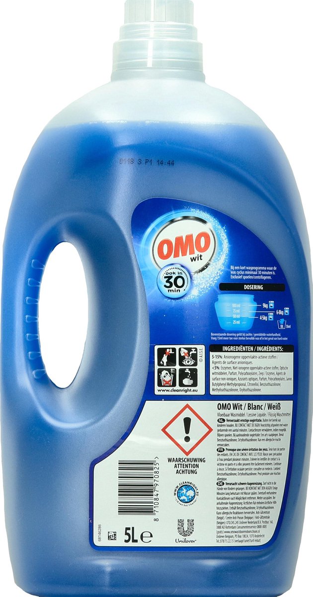 Omo lessive liquide couleur bidon 7.5 L - 100 doses sur