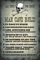 Wandbord - Man Cave Rules