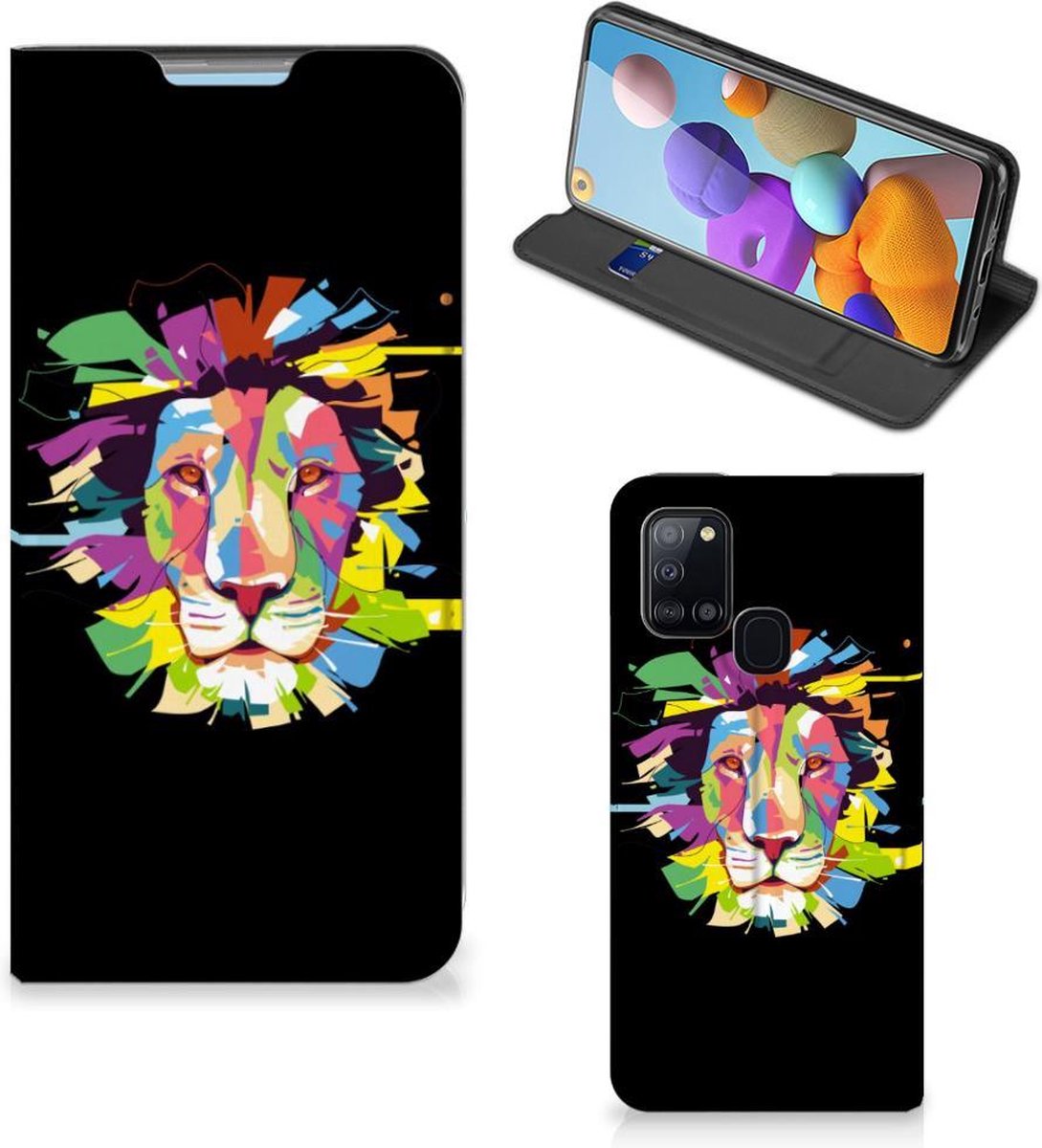 Samsung Galaxy A21s Magnet Case Lion Color