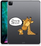 Tablet Hoes iPad Pro 12.9 (2020) | iPad Pro 12.9 (2021) Back Cover Giraffe met transparant zijkanten