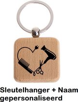 Akyol - Kapper - Gepersonaliseerde sleutelhanger - Kappersschaar - Keychain - Barber - Barbier Sleutelhanger - Kapper - Kam - Fohn - Schaar