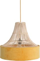 Raw Materials Suave Hanglamp Circus - Hanglamp - Rotan en  Velvet - Ø 45 cm - Geel