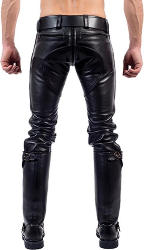 Mister b leather fxxxer jeans all black 34