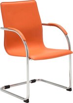Clp Melina Bezoekersstoel - Kunstleer - oranje