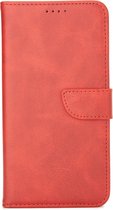 Case2go - Hoesje geschikt voor Xiaomi Redmi Note 9 Pro - Wallet Book Case - Ruimte voor 3 pasjes - Rood