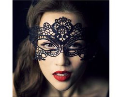QueenShe Sexy masker- kanten - oogmasker - Zwart