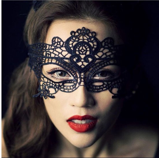 QueenShe Sexy masker- kanten - oogmasker - Zwart | bol