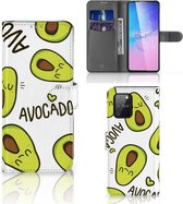 GSM Hoesje Geschikt voor Samsung S10 Lite Mobiel Bookcase Valentijn Cadeautje Haar Avocado Singing