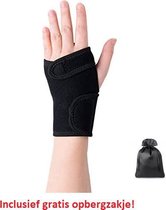 Attelle de poignet de qualité supérieure droite noire taille unique - Bandage de poignet en néoprène - Support de poignet pour le syndrome du canal carpien