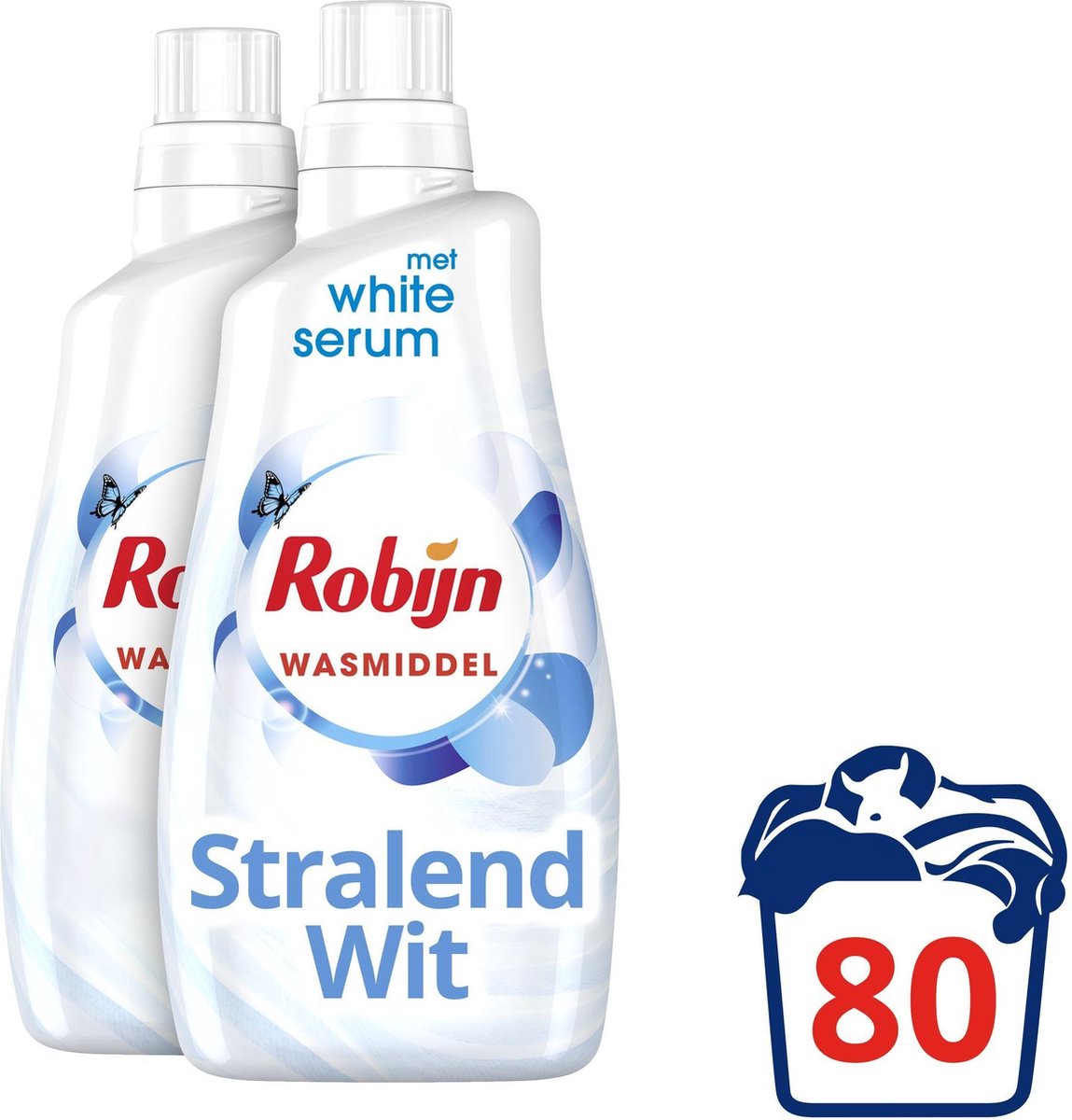 Robijn Stralend Wit Wasmiddel - 2 x 40 wasbeurten