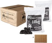 Briquettes de noix de coco 2x10kg + allume-feu gratuits / Briquettes de noix de coco / Briquettes de noix de coco Prodica Holland