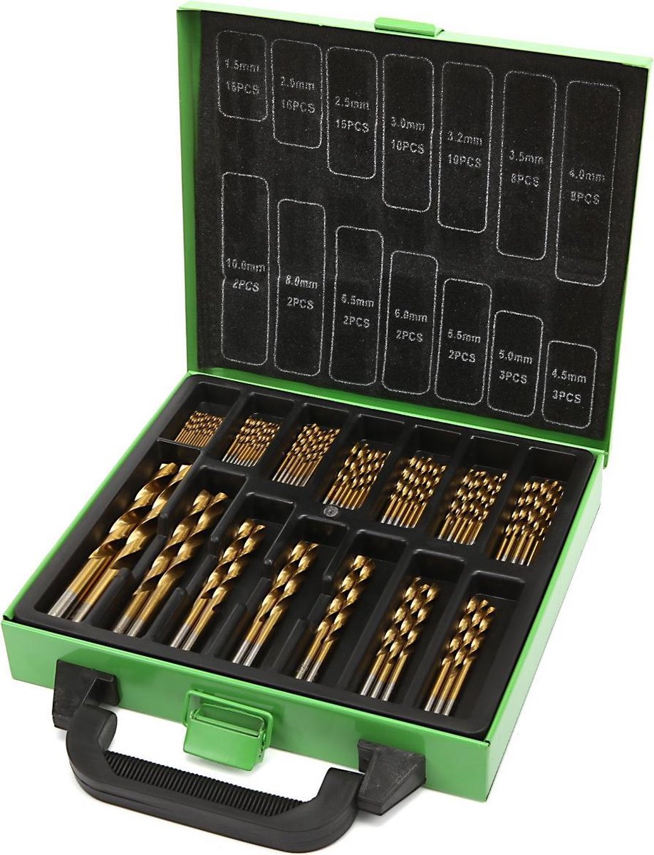 99 Delige HSS - TIN Gecoate Borenset